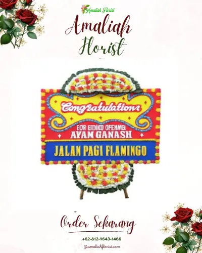 Bunga Papan Congratulation di Al - Muhajirien Grand Ballroom Bekasi